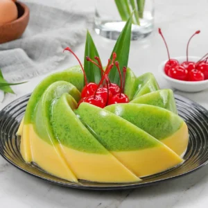 Puding Lumut Pandan, Dessert Tradisional Cantik dan Segar