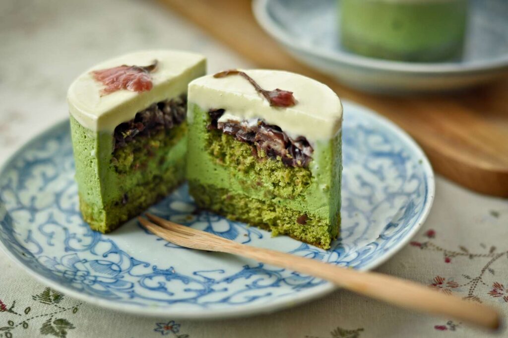 Matcha Mousse Cake Dessert Jepang Sentuhan Premium