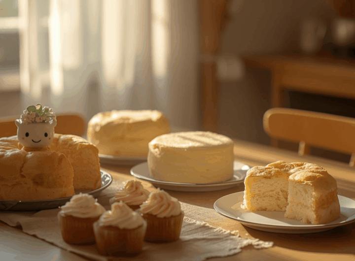 Kue lembut untuk anak dengan manis pas di meja dapur rumah