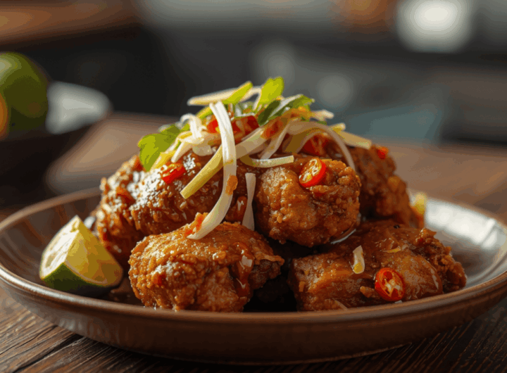 Ayam sambal matah sebagai masakan rumahan kekinian dengan tampilan modern