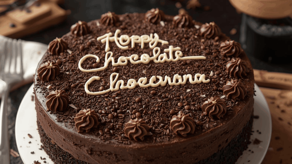 kue ulang tahun sederhana cokelat